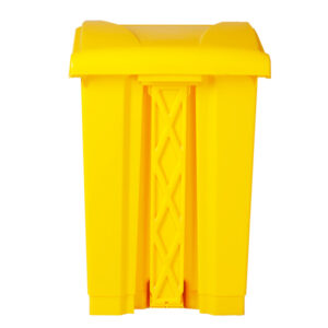 Thùng rác nhựa HDPE 30L đạp chân màu vàng