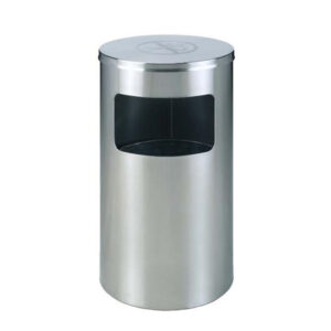 Thùng rác inox tròn cấm hút thuốc Ø30