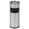 Thùng rác inox tròn có gạt tàn Ø35