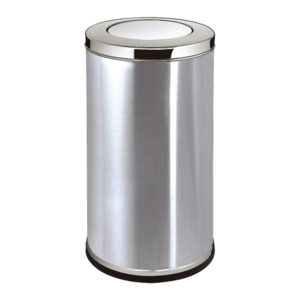 Thùng rác inox tròn nắp lật Ø38