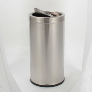 Thùng rác inox tròn nắp lật Ø38