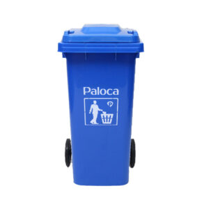 Thùng rác nhựa HDPE 120L màu xanh da trời