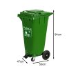 Thùng rác nhựa 120L ủ rác hữu cơ màu xanh