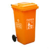 Thùng rác nhựa HDPE 240L màu cam