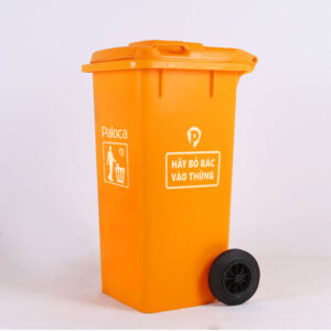 Thùng rác nhựa HDPE 240L màu cam