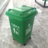 Thùng rác nhựa HDPE 60L màu xanh lá