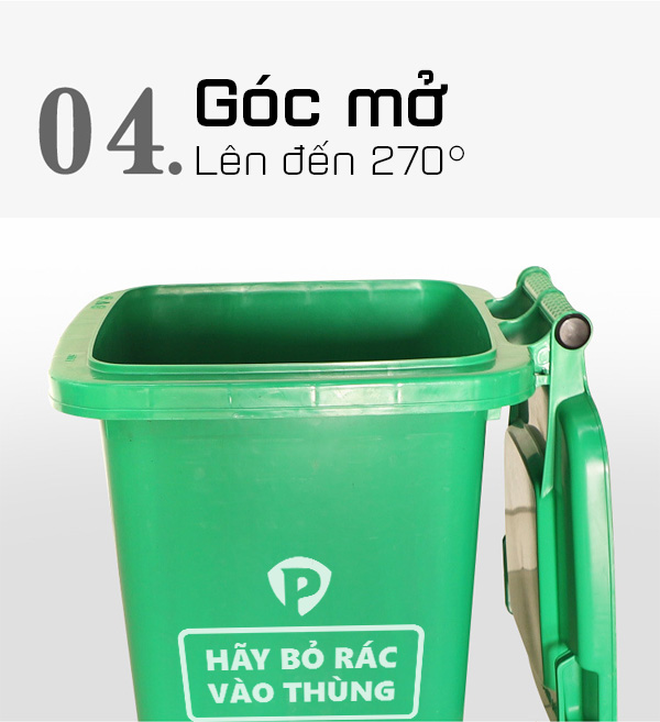 Góc mở lên đến 270°