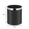 Thùng rác thép sơn đen viền inox trắng Ø22