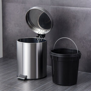 Thùng rác inox đạp chân tròn 8L