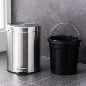 Thùng rác inox đạp chân tròn 8L