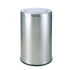 Thùng rác inox tròn nắp lật Ø38