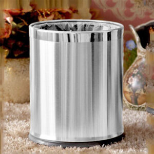 Thùng rác Inox trắng không nắp Ø22.5