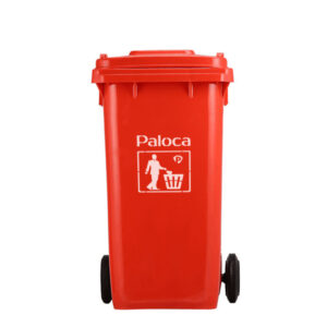 Thùng rác nhựa HDPE 120L màu đỏ