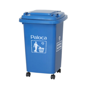 Thùng rác nhựa HDPE 60L màu xanh dương