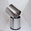 Thùng rác Inox trắng không nắp 2 lớp